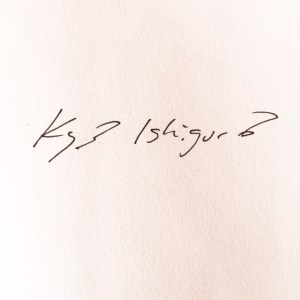 Kazuo Ishiguro authograph